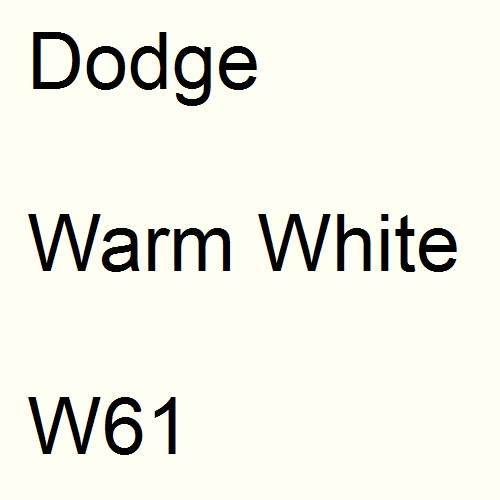 Dodge, Warm White, W61.